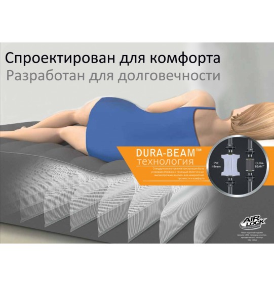 Односпальная надувная кровать INTEX 64132