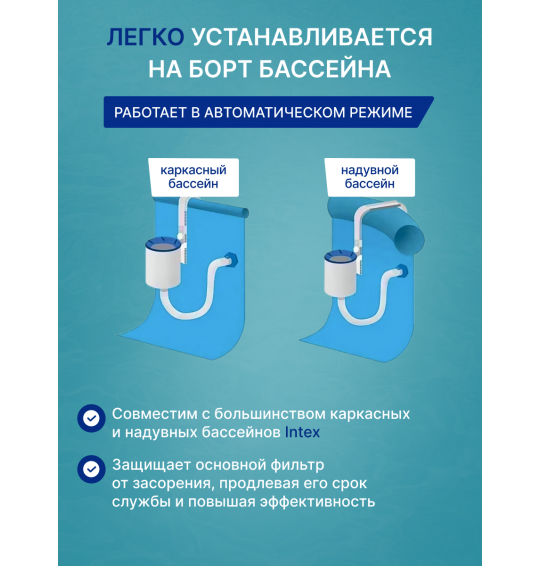 Скиммер для сбора мусора с поверхности бассейна INTEX 28000