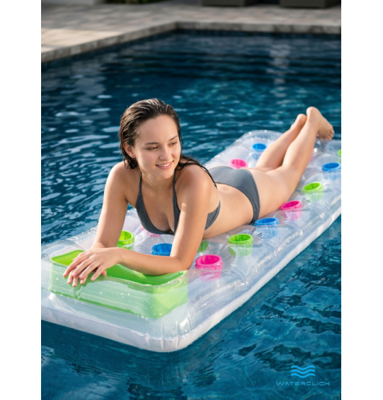 Матрас надувной для плавания с окном, 188x71см, до 100 кг, intex 59894