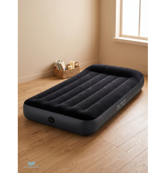 Надувной матрас с подголовником односпальный , 99х191х25см, до 136 кг, Intex 64141