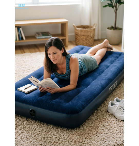 Надувной матрас "Classic Downy Air Mattress", 99x191x25, до 136 кг, Intex 64757