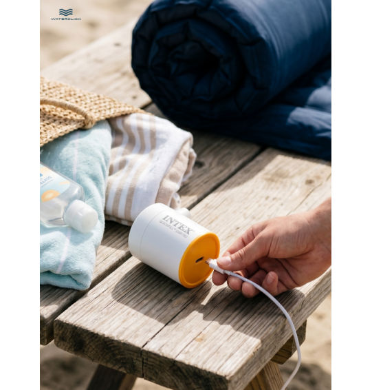 Насос электрический от USB, 5В, 150л/мин, 2 насадки, Intex 66616