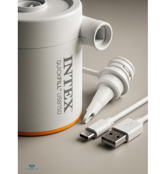 Насос электрический от USB, 5В, 150л/мин, 2 насадки, Intex 66616