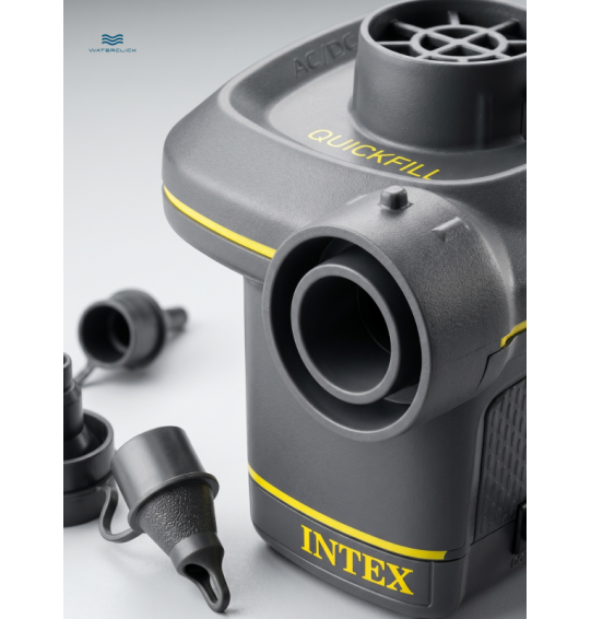 Насос электрический воздушный автомобильный/от сети, 12В/220В, 480л/мин, 3 насадки, Intex 66634