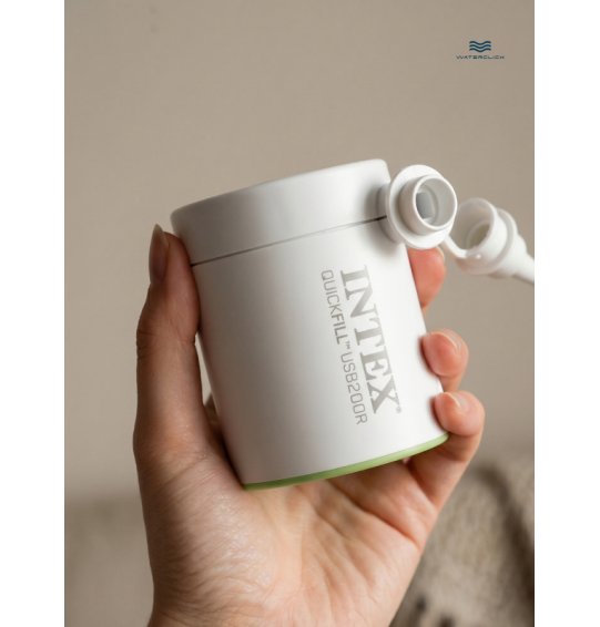 Насос электрический от USB, 5В, 200л/мин, 2 насадки, PowerBank, Intex 66637