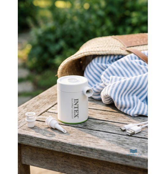 Насос электрический от USB, 5В, 200л/мин, 2 насадки, PowerBank, Intex 66637