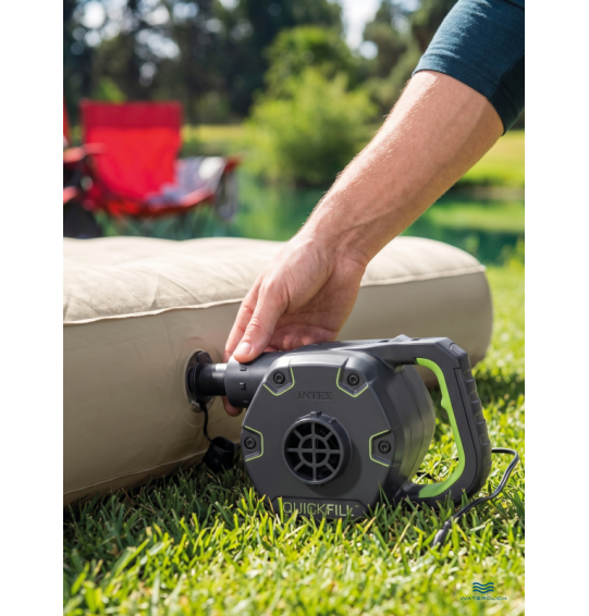 Насос электрический автомобильный/от сети, 12В/220В, 650л/мин, 3 насадки, Intex 66642