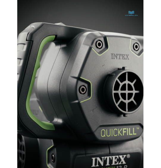 Насос электрический автомобильный/от сети, 12В/220В, 650л/мин, 3 насадки, Intex 66642