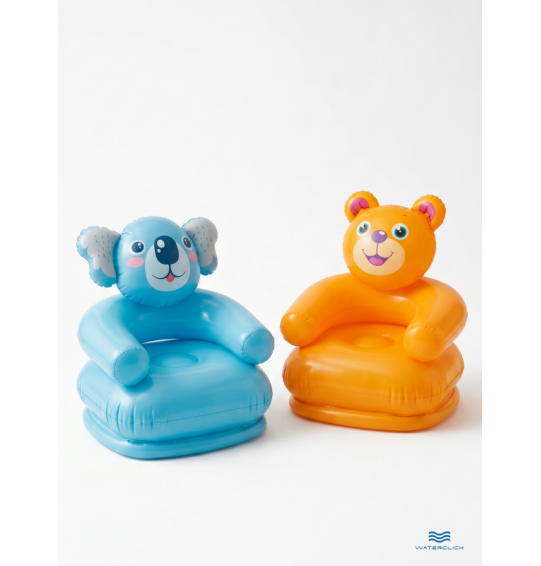 Детское надувное кресло "Животные", 3-8 лет, 65х64х74 см, Intex 68556