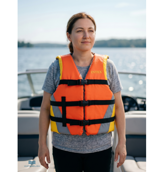 Жилет для водных видов спорта/спастельный жилет, 40-70 кг, обхват груд.клетки 76-132, Intex 69681