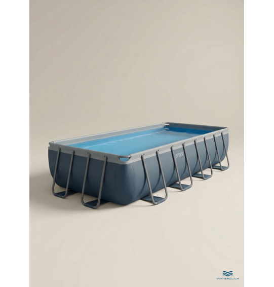 Каркасный прямоугольный бассейн (усиленная чаша) intex 26368 "Ultra Frame", 732х366х132см см, 31805л, фильтр-насос с хлорогенератором, лестница, тент, подстилка, скимер, сетка волейбольная