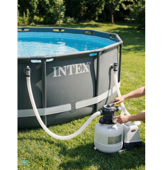 Песочный фильтр-насос для бассейна Intex 26648, производительность - 8000 л/ч (фильтрация), 10500 л/ч (циркуляция)