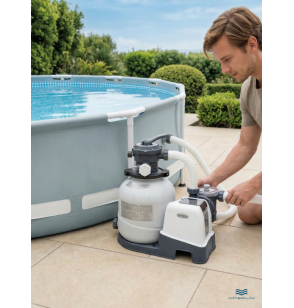 Песочный фильтр-насос Intex 26656 "SX2100 Pluswith"со встроенным WI-FI, 7900 л/ч 