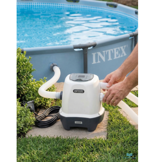 Хлоргенератор для бассейна Intex 26662 (система морской воды), объем до 8,327м3, выработка хлора - 2 г/ч.