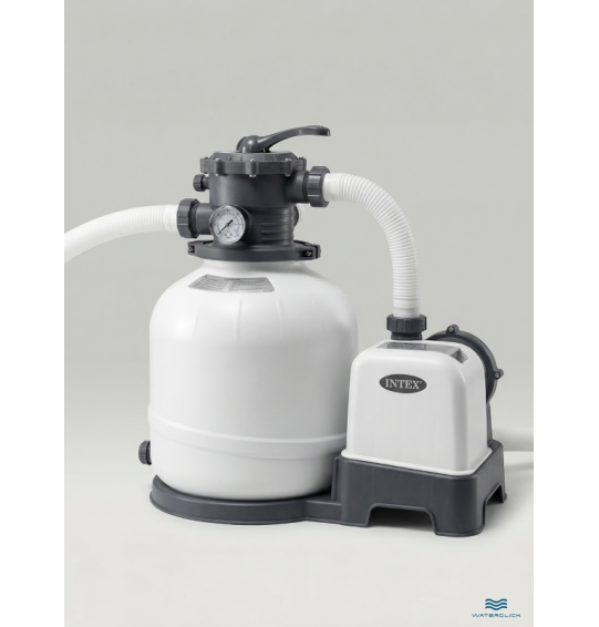 Песочный фильтр-насос + хлорогенератор Intex 26680 "Krystal Clear", 10000 л/ч, до 56800 литров.