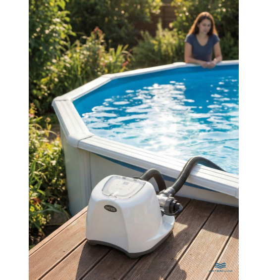 Хлоргенератор для бассейнов Intex 26688 QS700 plus , 7 гр/ч, для бассейна до 26,5м3, выработка хлора до 7 гр/ч, с таймером