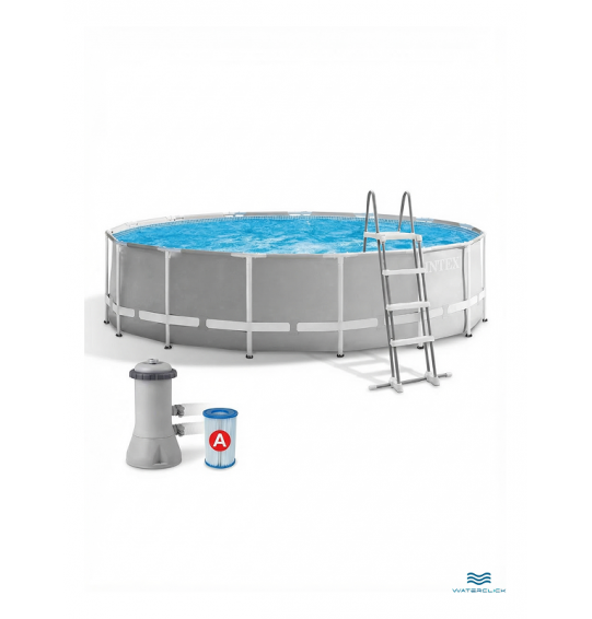 Бассейн каркасный круглый intex 26716 "Prism Frame", 366х99 см, 8592 л, фильтр-насос. лестница