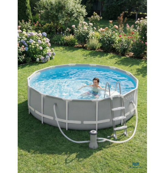 Бассейн каркасный круглый intex 26716 "Prism Frame", 366х99 см, 8592 л, фильтр-насос. лестница
