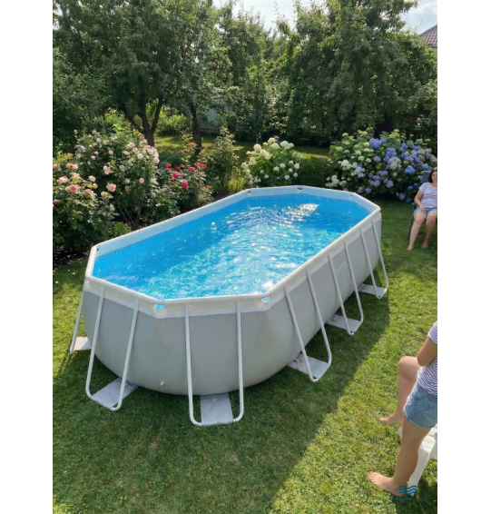 Бассейн каркасный овальный Intex 26796, 503х274х122см, 13365л, картриджный фильтр-насос, лестница, тент, подстилка