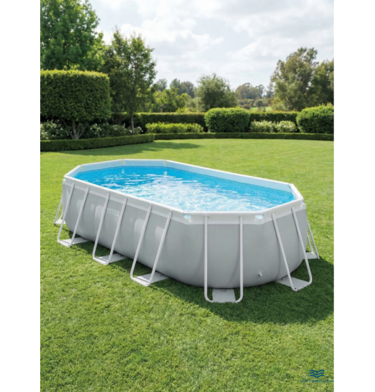 Бассейн каркасный овальный Intex 26796, 503х274х122см, 13365л, картриджный фильтр-насос, лестница, тент, подстилка