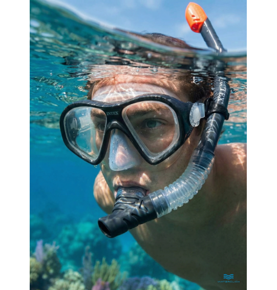 Набор для плавания: маска с трубкой REEF RIDER SWIM SET, от 14 лет, Intex 55648