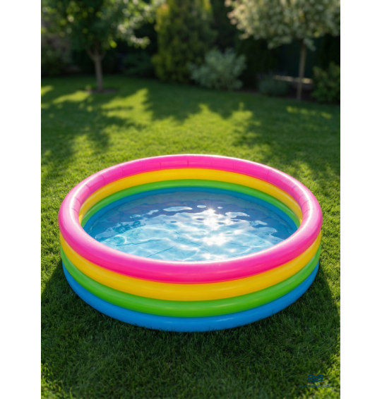 Бассейн надувной детский "Радуга" 168х46см, от 3 лет, 780 л, Intex 56441