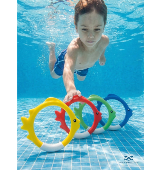 Подводный набор для ныряния "Кольца-рыбки" от 6 лет, Inteх 55507