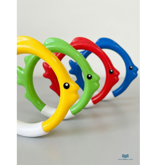 Подводный набор для ныряния "Кольца-рыбки" от 6 лет, Inteх 55507