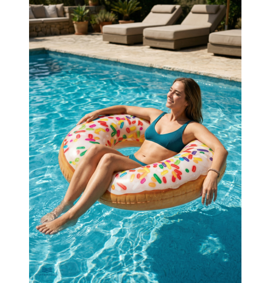 Круг надувной "Пончик глазурь", D-99см, от 9 лет, INTEX 56263