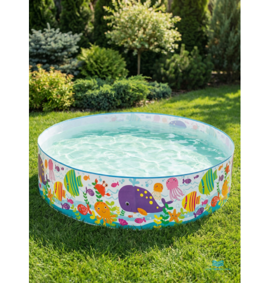 Бассейн каркасный детский "Подводный Мир", 183х38см, от 3 лет,объём 958л, Intex 56452