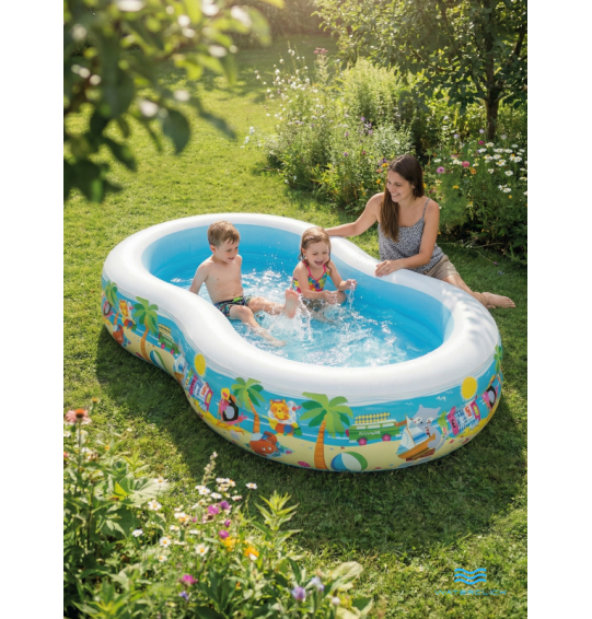 Бассейн надувной семейный "Лагуна", 262х160х46см, 640л, от 3 лет, Intex 56490