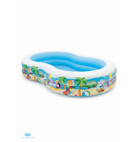 Бассейн надувной семейный "Лагуна", 262х160х46см, 640л, от 3 лет, Intex 56490