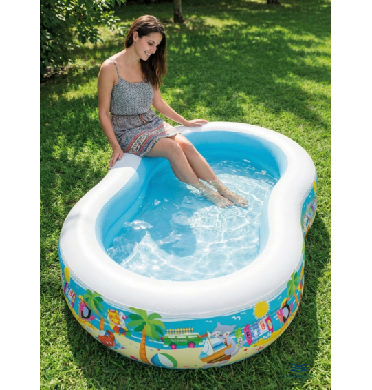 Бассейн надувной семейный "Лагуна", 262х160х46см, 640л, от 3 лет, Intex 56490