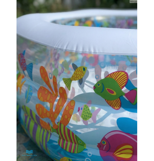 Бассейн надувной детский "Рифы океана", 191х178х61см, 541 л, от 6 лет,  Intex 56493
