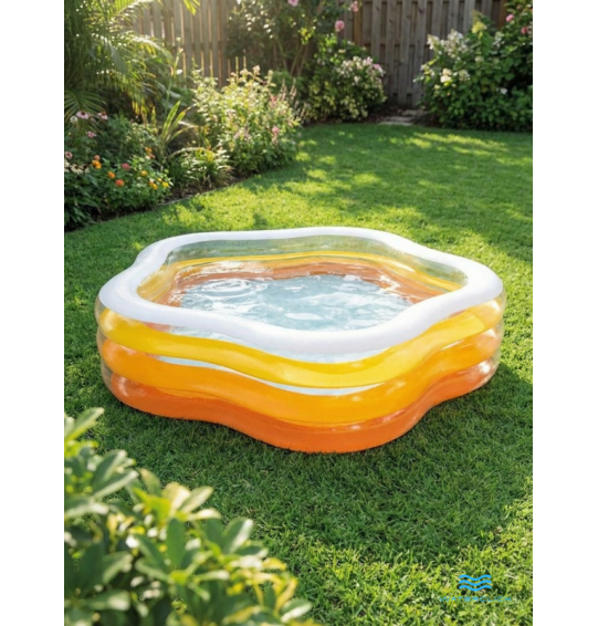 Бассейн надувной детский "Морская звезда", 185х180х53 см, 460 л, от 3 лет, Intex 56495