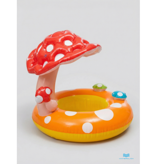 Круг-ходунки надувной для плавания "Грибочек", от 1 до 2 лет, 69х61см, Intex 56574