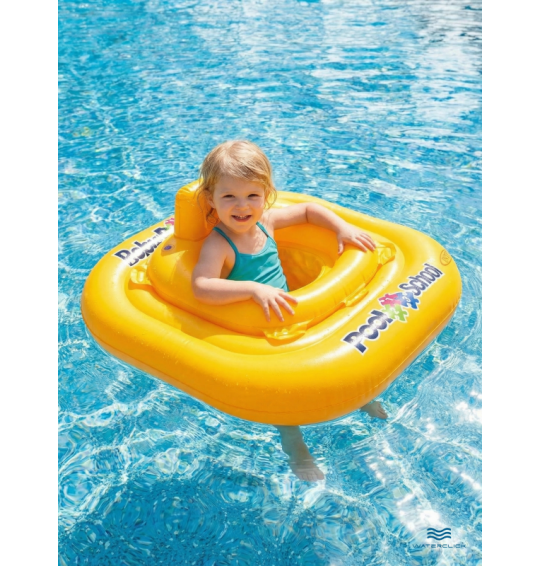 Круг-ходунки надувной для плавания "Школа плавания уровень 1", от 1 до 2 лет, 79см, Intex 56587