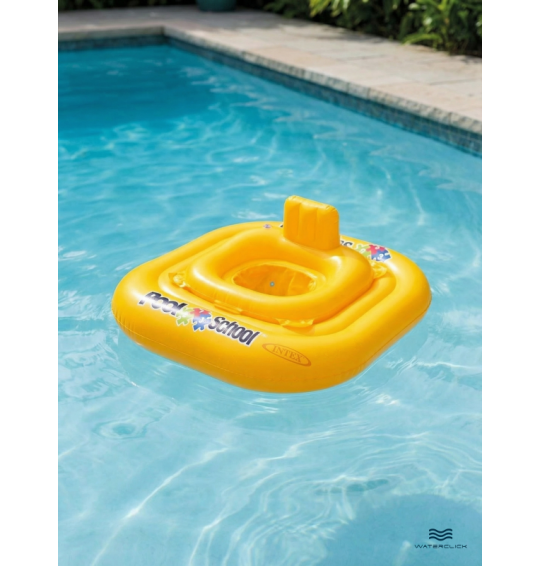 Круг-ходунки надувной для плавания "Школа плавания уровень 1", от 1 до 2 лет, 79см, Intex 56587