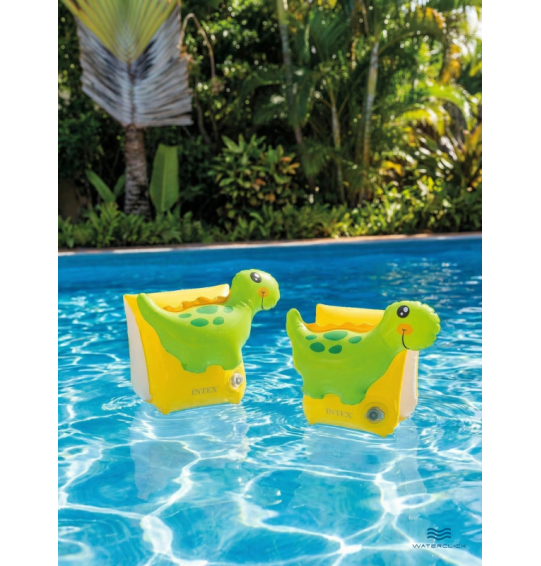 Нарукавники детские надувные "Динозаврики", 23х20см, 3-6 лет, Intex 56664