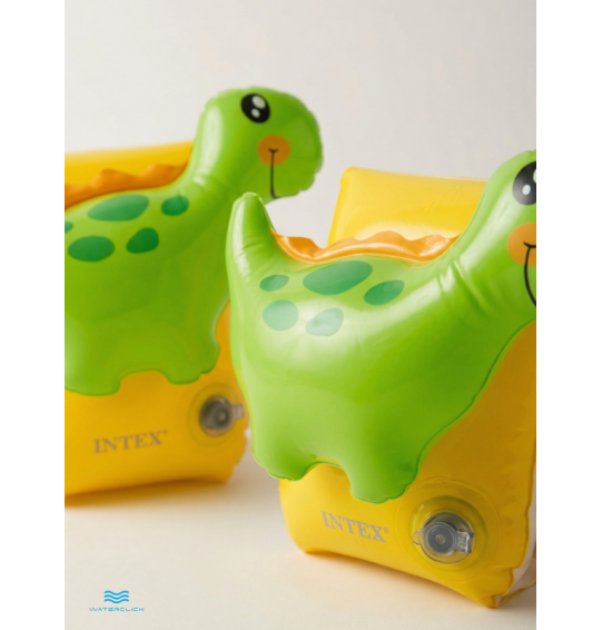 Нарукавники детские надувные "Динозаврики", 23х20см, 3-6 лет, Intex 56664