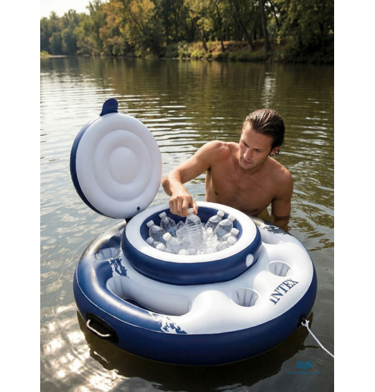 Плавающий надувной бар с подстаканниками, 89см, Intex 56822 