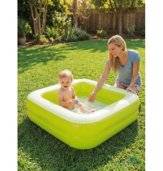Детский надувной бассейн "Плейбокс", 85х85х23 см, 1-3 лет, Intex 57100