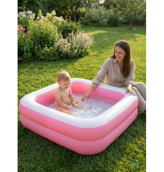Детский надувной бассейн "Плейбокс", 85х85х23 см, 1-3 лет, Intex 57100