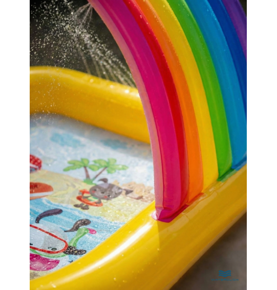 Надувной бассейн детский "Радужное Арко", 147x13x86 см, от 2-х лет, Intex 57156