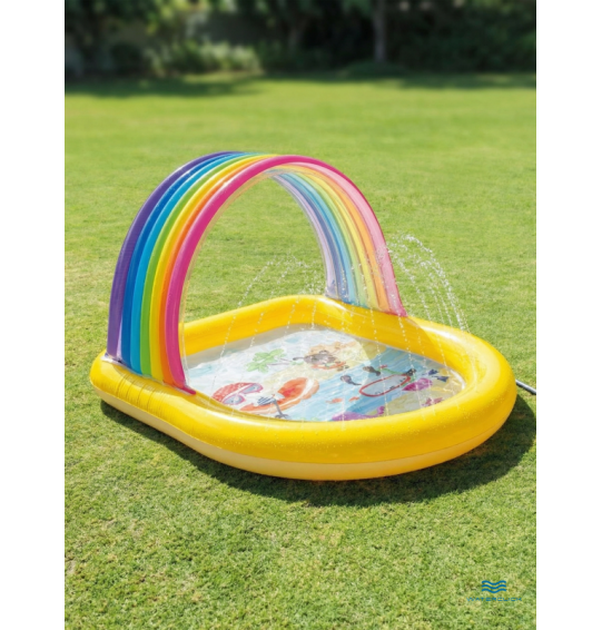 Надувной бассейн детский "Радужное Арко", 147x13x86 см, от 2-х лет, Intex 57156