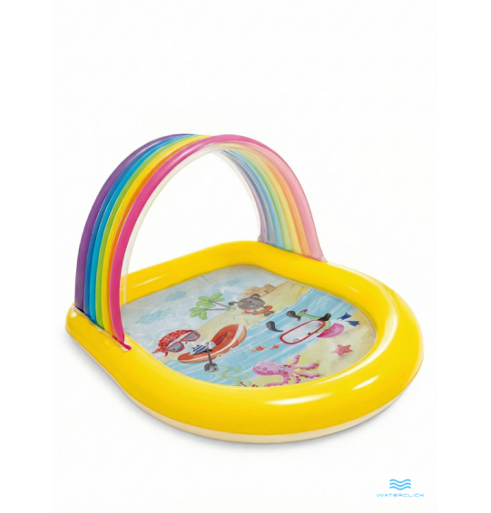 Надувной бассейн детский "Радужное Арко", 147x13x86 см, от 2-х лет, Intex 57156