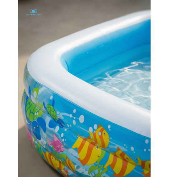 Бассейн надувной детский "Аквариум", 159х159х50 см, 340 л, от 3 лет, Intex 57471