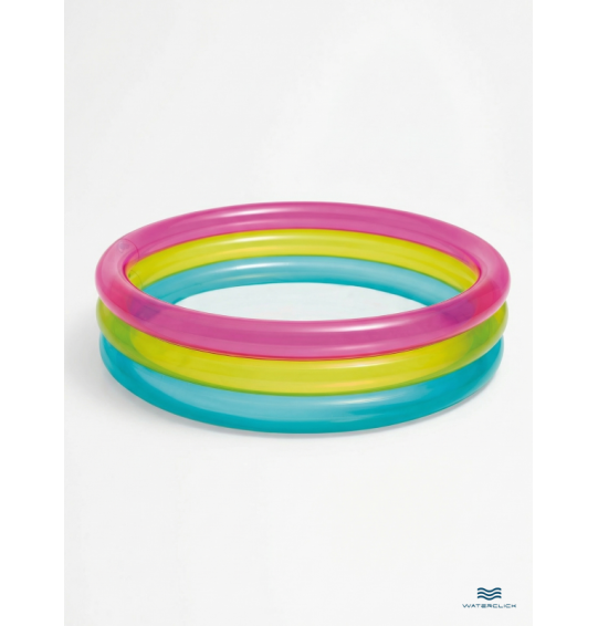 Надувной бассейн детский "Радуга", 86x25см, 1-3 года, 63 л, Intex 57104