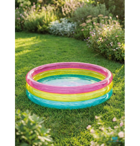 Надувной бассейн детский "Радуга", 86x25см, 1-3 года, 63 л, Intex 57104