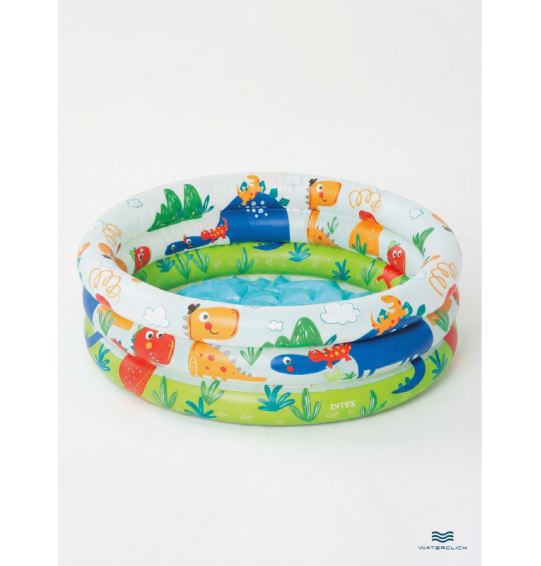 Надувной бассейн детский "Зверюшки", 61х22см, 1-3 года, 33 л, Intex 57106